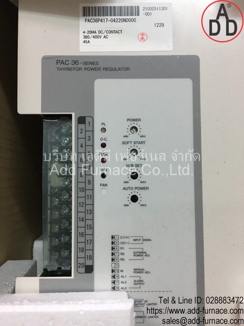 PAC36 SERIES | Thyristor Power Regulator(Shimaden) (2)